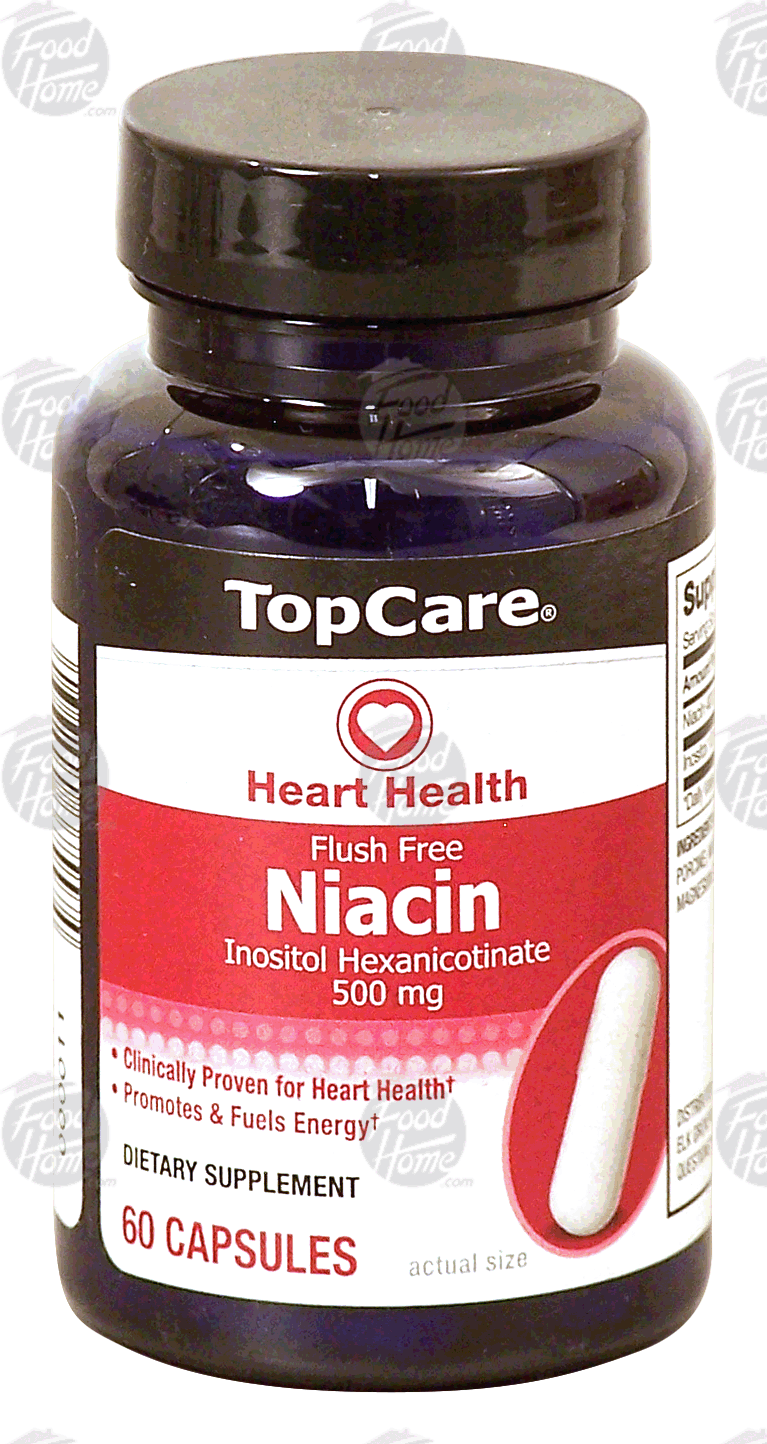 Top Care Heart Health flush free niacin, inositol hexanicotinate, 500 mg, capsules Full-Size Picture